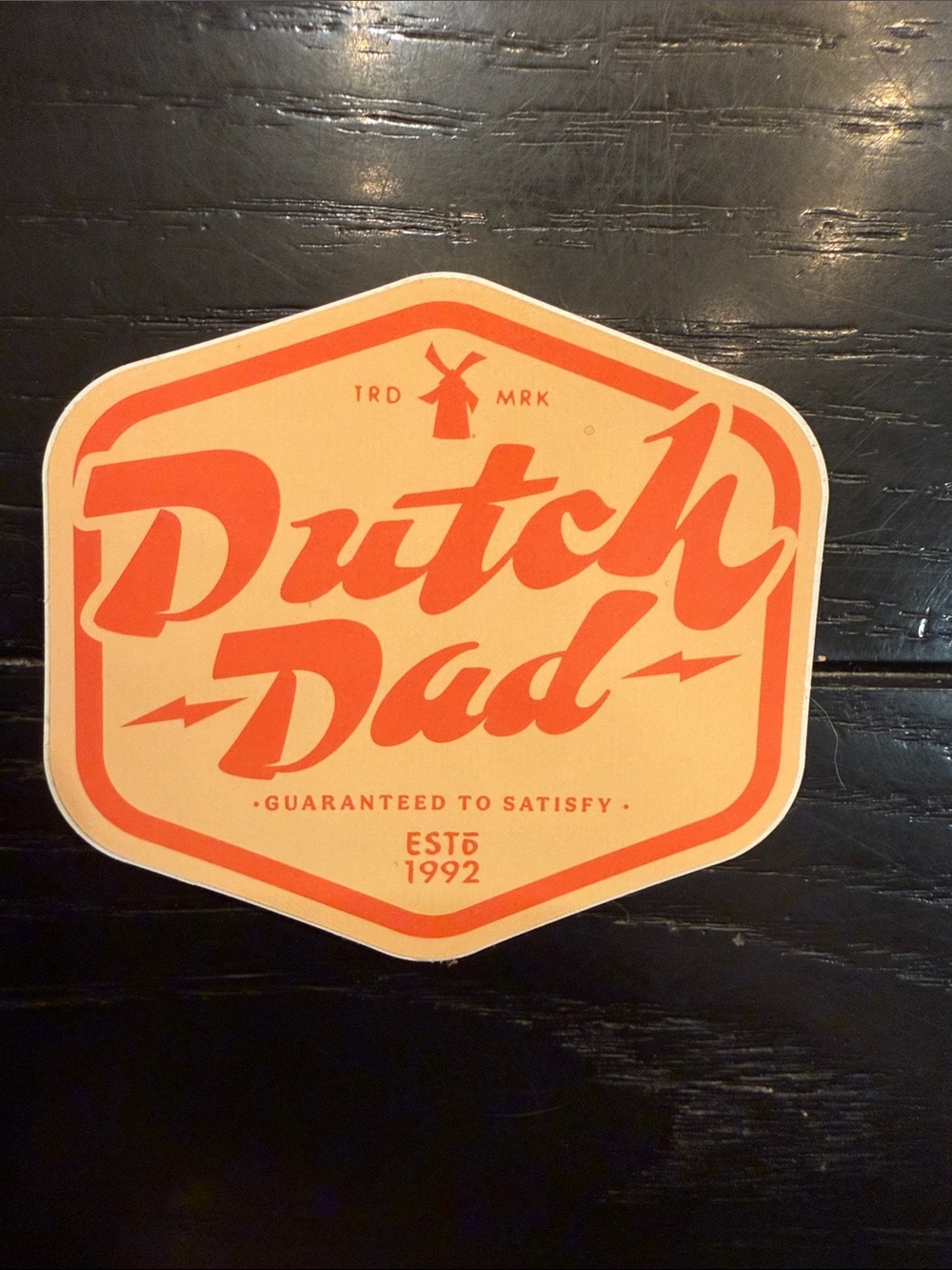 Dutch Bros Dutch Dad Orange and Cream Sticker Decal